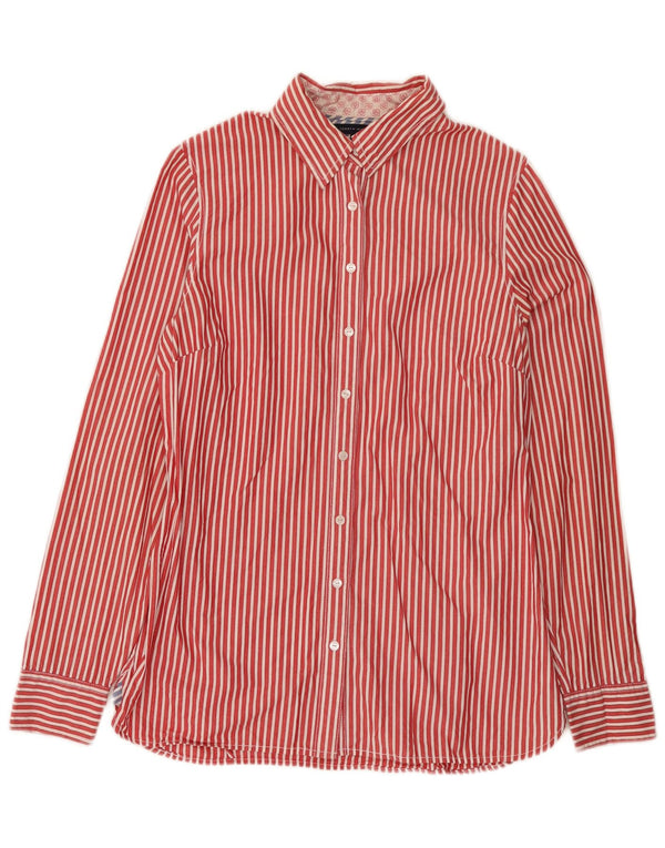 Camicia da donna Tommy Hilfiger US 10 grande cotone gessato rosso