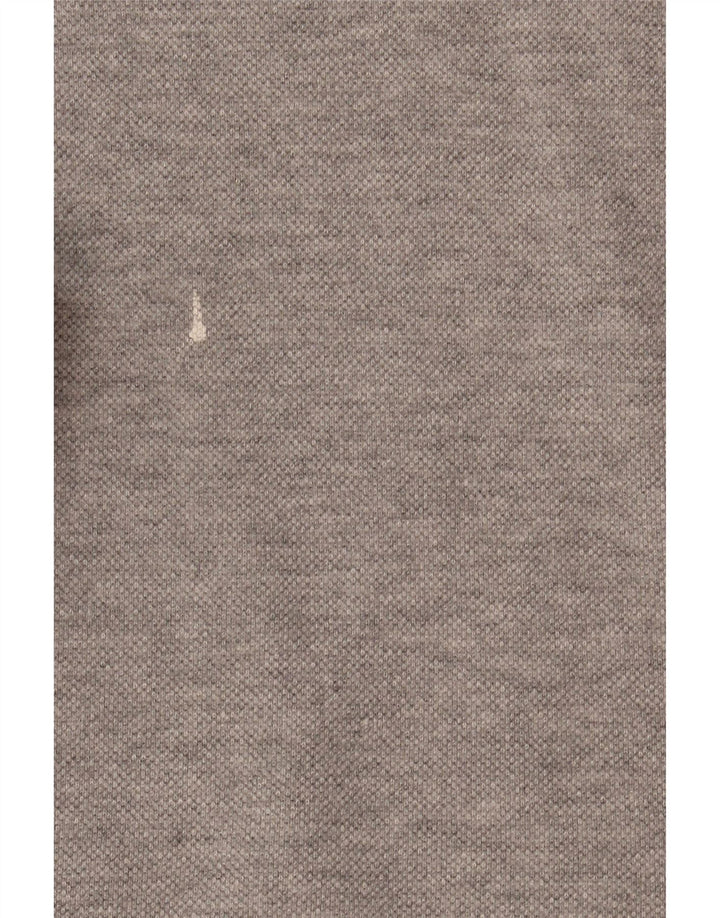Crew Clothing Felpa con collo con zip da uomo Maglione grande in cotone grigio