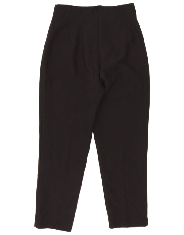 Pantaloni da abito affusolati a vita alta da donna Zara medi W28 L26 poliestere nero