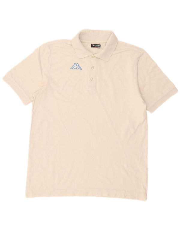 Polo grafica da uomo Kappa grande in cotone bianco