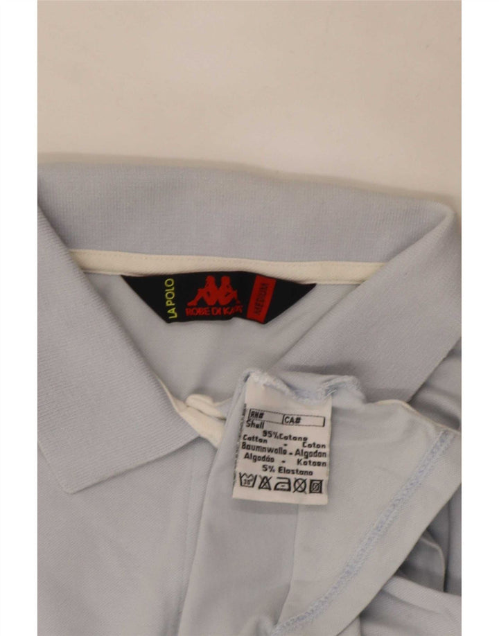 Polo Kappa da donna UK 12 blu medio in cotone