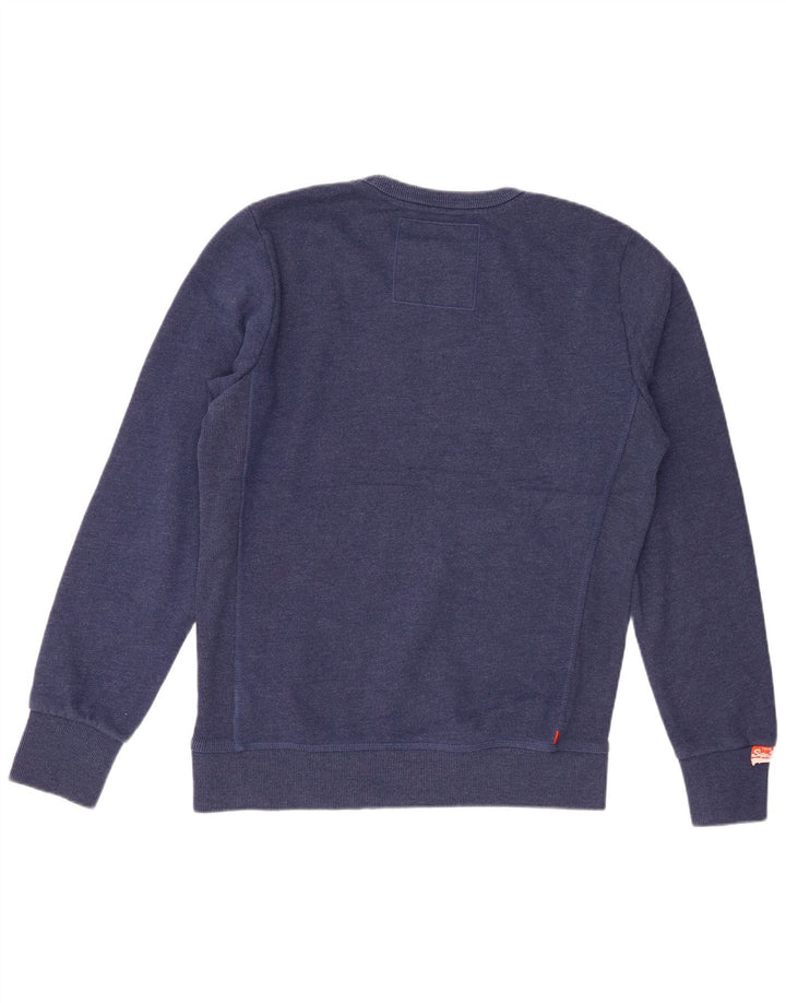 Felpa da uomo Superdry Maglione grande cotone blu