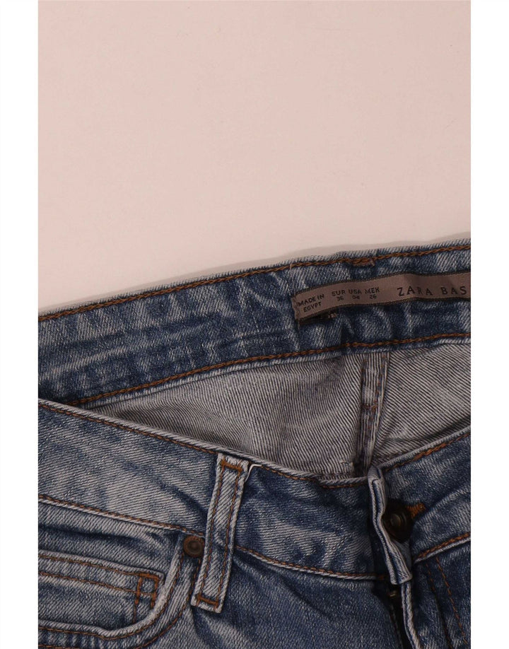 Jeans corti da donna Zara EU 36 XS W26 L24 Blu