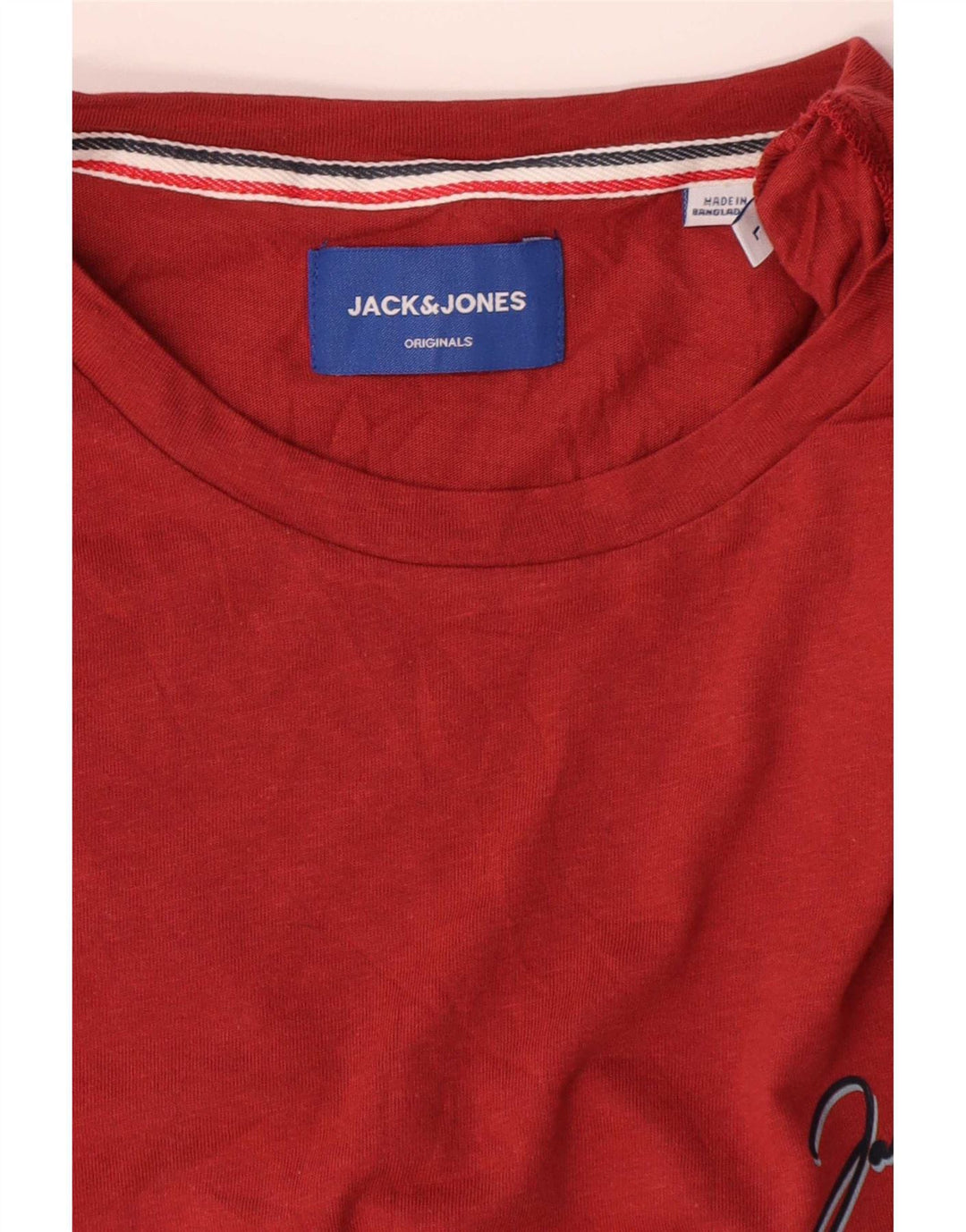 T-shirt da uomo Jack & Jones Top in cotone rosso medio