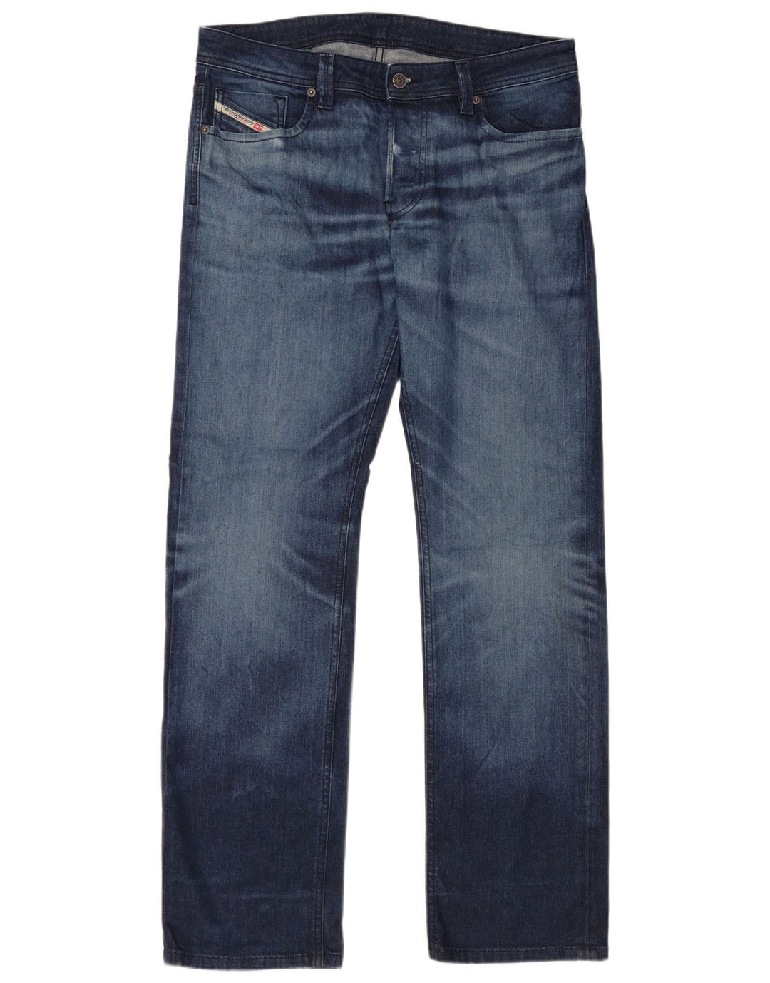 Jeans dritti da uomo DIESEL W34 L32 in cotone blu