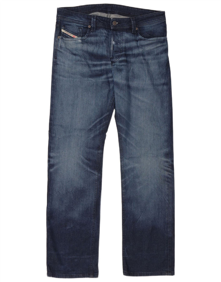 Jeans dritti da uomo DIESEL W34 L32 in cotone blu