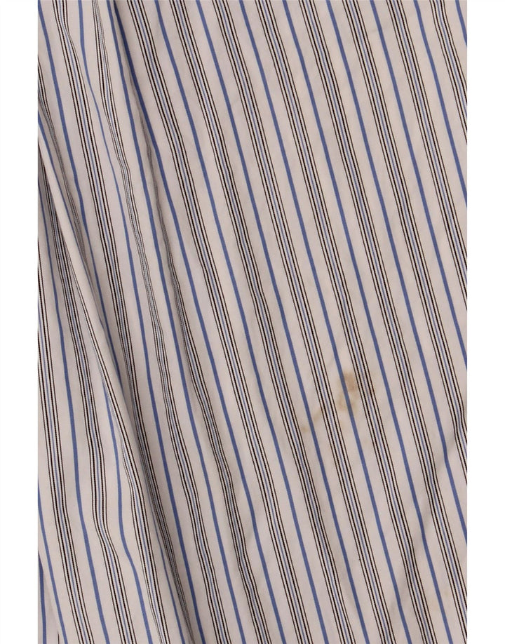 Camicia da uomo Ralph Lauren taglia 14 piccola in cotone a righe bianche