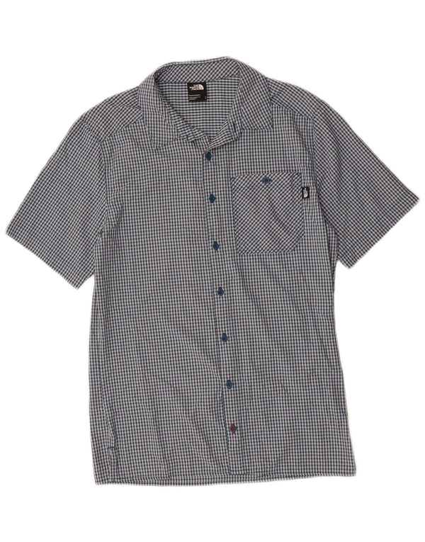 Camicia a maniche corte da uomo The North Face piccola in nylon a quadri blu navy