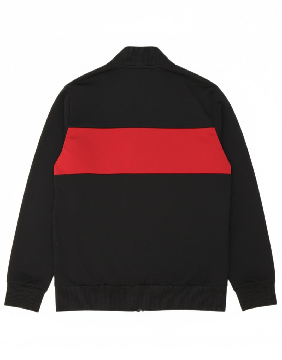 ADIDAS Boys Tracksuit Top Jacket 11-12 Years Black Colourblock Polyester