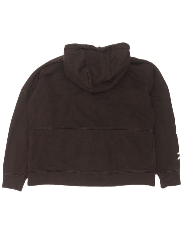 Felpa con cappuccio e zip grafica Nike da uomo XL in cotone nero