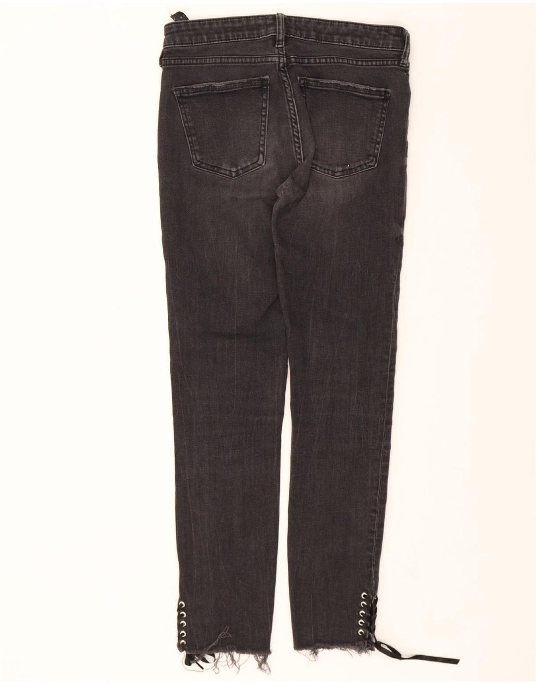 ZARA Womens Distressed Slim Jeans EU 38 Small W28 L28 Black Cotton Vintage Zara and Second-Hand Zara from Messina Hembry 