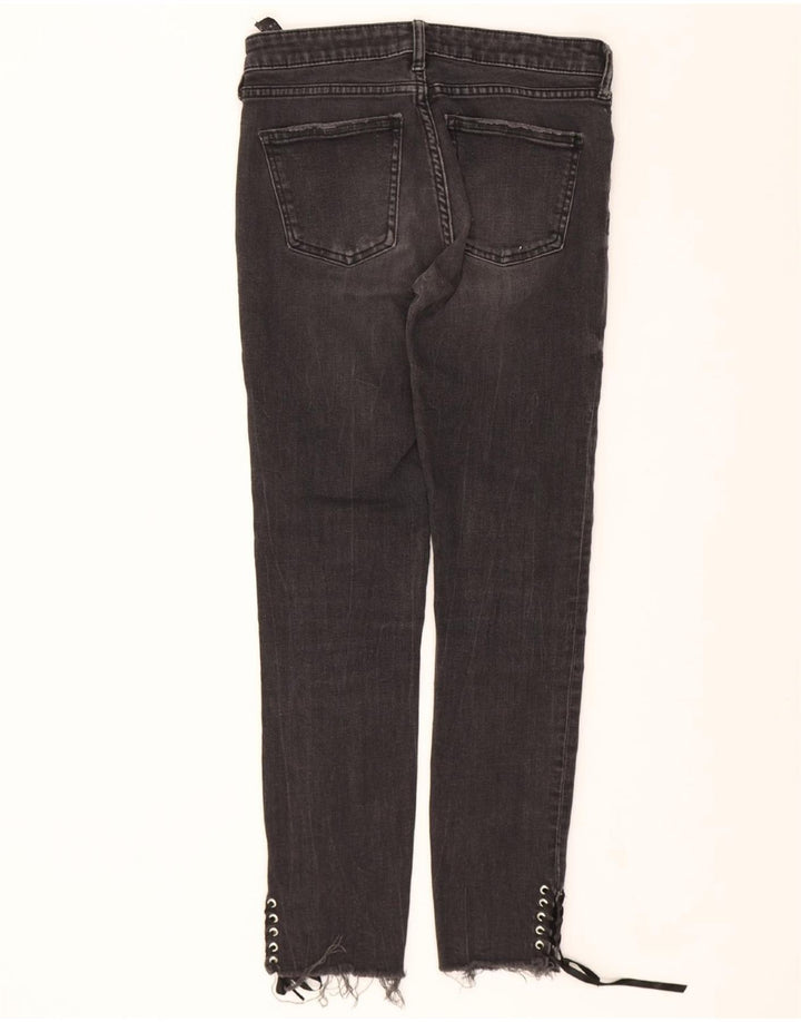 ZARA Womens Distressed Slim Jeans EU 38 Small W28 L28 Black Cotton Vintage Zara and Second-Hand Zara from Messina Hembry 