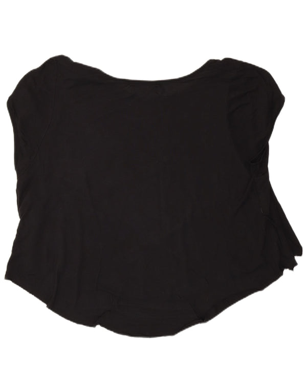 T-shirt grafica da donna Diesel Top UK 16 grande in viscosa nera