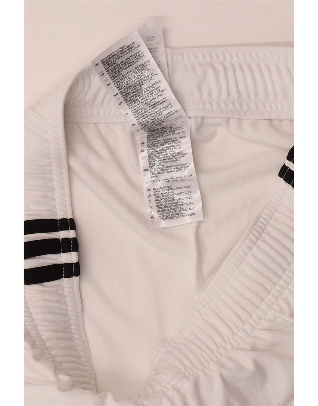 Pantaloncini sportivi Adidas da uomo Manchester United, poliestere bianco medio