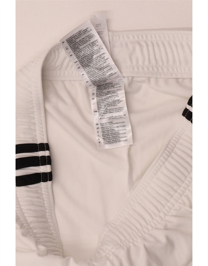 Pantaloncini sportivi Adidas da uomo Manchester United, poliestere bianco medio
