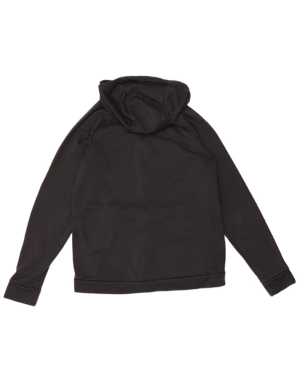 Felpa con cappuccio e zip Nike Dri Fit da uomo in poliestere nero medio