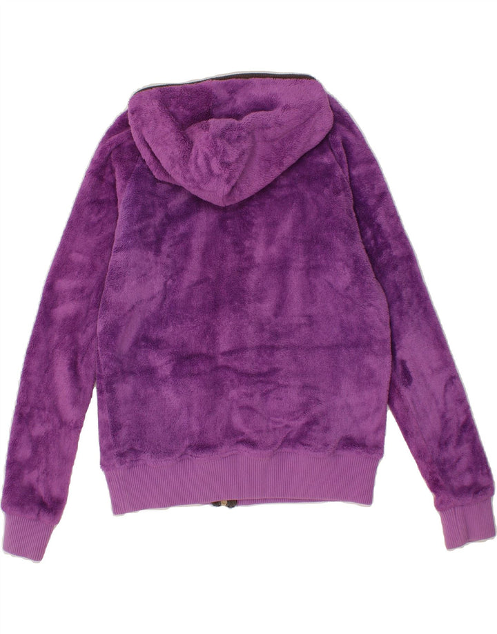 ANIMAL Womens Hooded Fleece Jacket UK 12 Medium  Purple Polyester Vintage Animal and Second-Hand Animal from Messina Hembry 