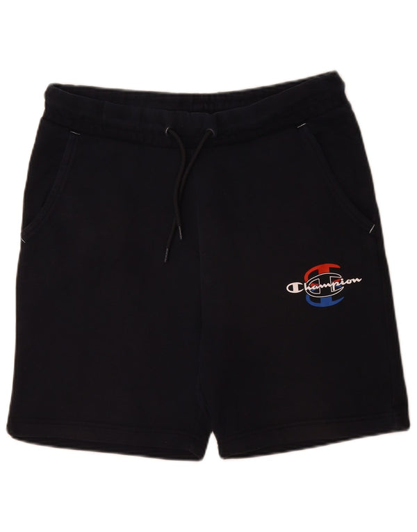 Pantaloncini sportivi grafici da uomo Champion medi blu navy