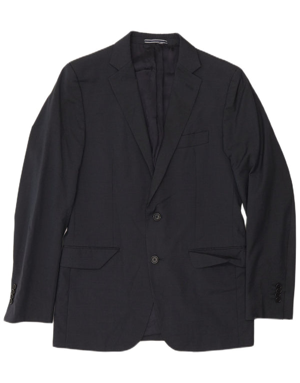 Giacca blazer da uomo a 2 bottoni Massimo Dutti EU 48 gessato medio blu navy