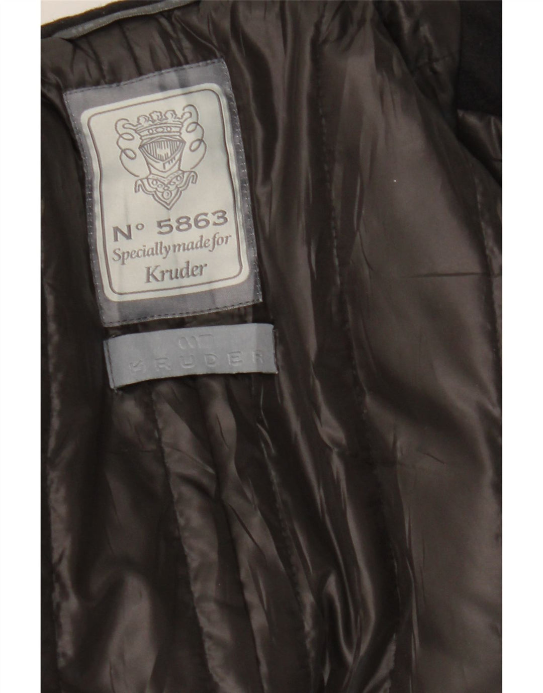 Cappotto da marinaio da uomo Kruder UK 40 grande lana nera