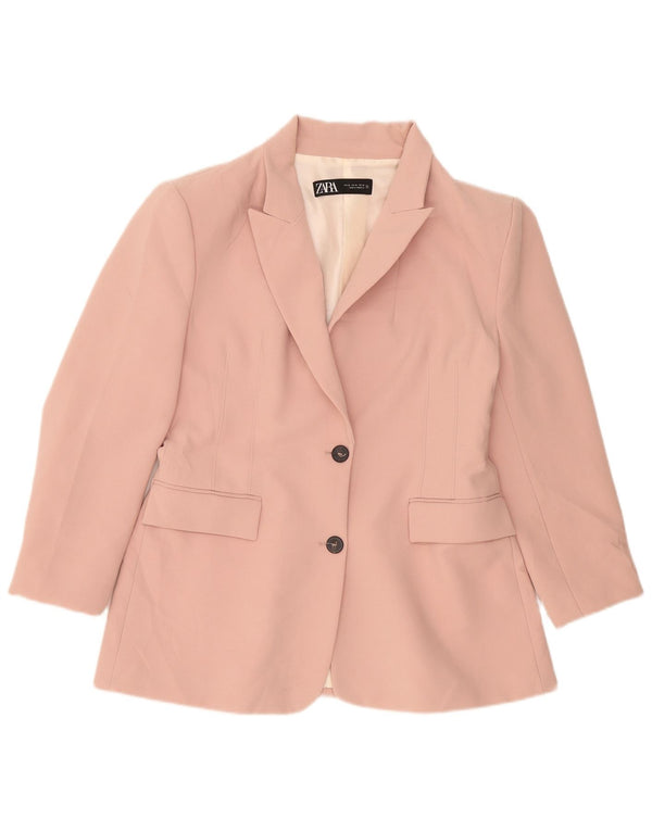Giacca blazer a 2 bottoni da donna Zara UK 18 XL Rosa