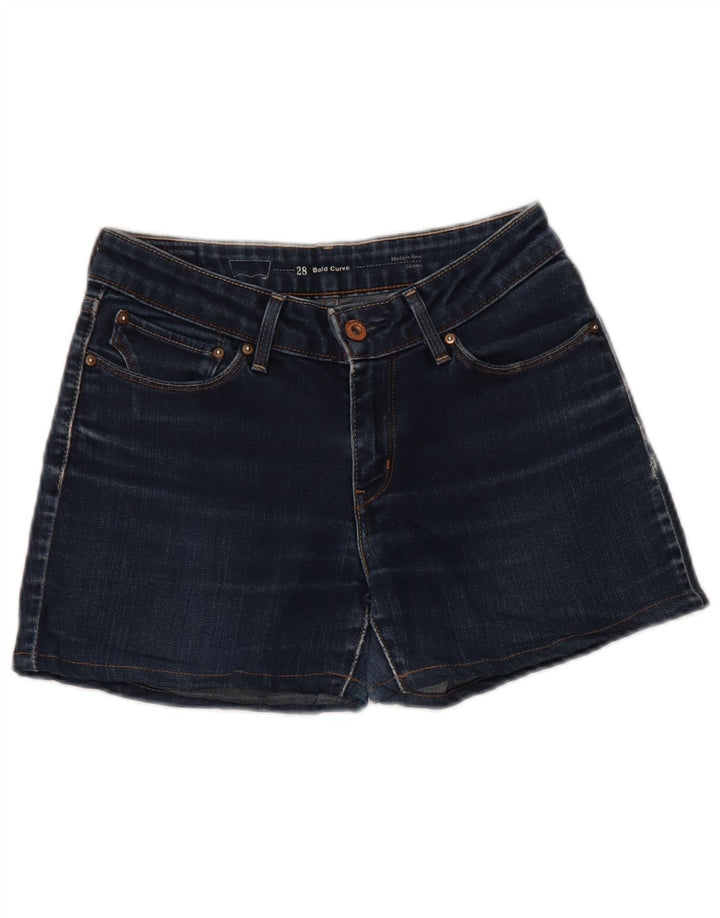 Pantaloncini di jeans Bold Curve da donna Levi's W28 cotone blu navy medio