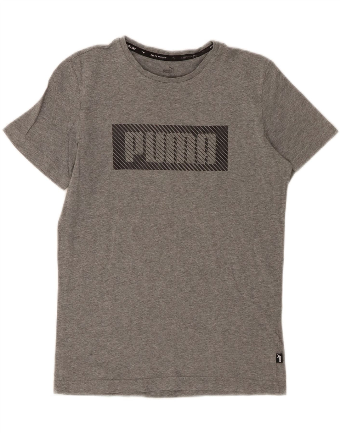 T-shirt grafica Puma da ragazzo, 13-14 anni, grande, in cotone grigio