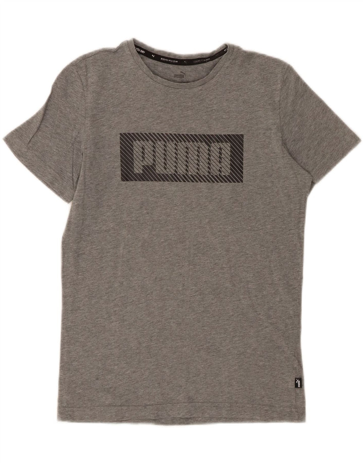 T-shirt grafica Puma da ragazzo, 13-14 anni, grande, in cotone grigio