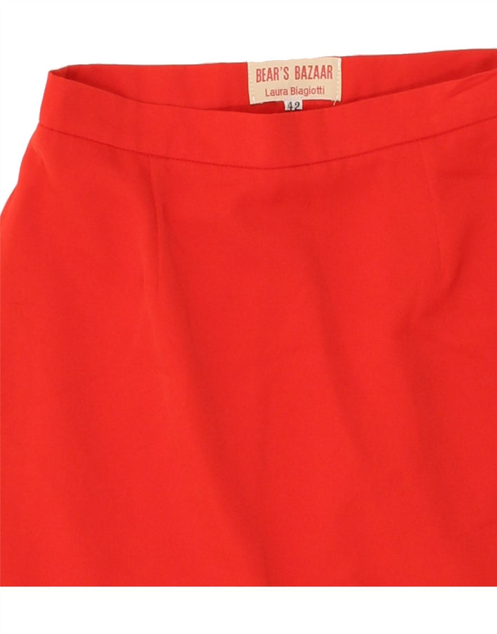 LAURA BIAGIOTTI Womens Pencil Skirt IT 42 Medium W24 Red Vintage Laura Biagiotti and Second-Hand Laura Biagiotti from Messina Hembry 