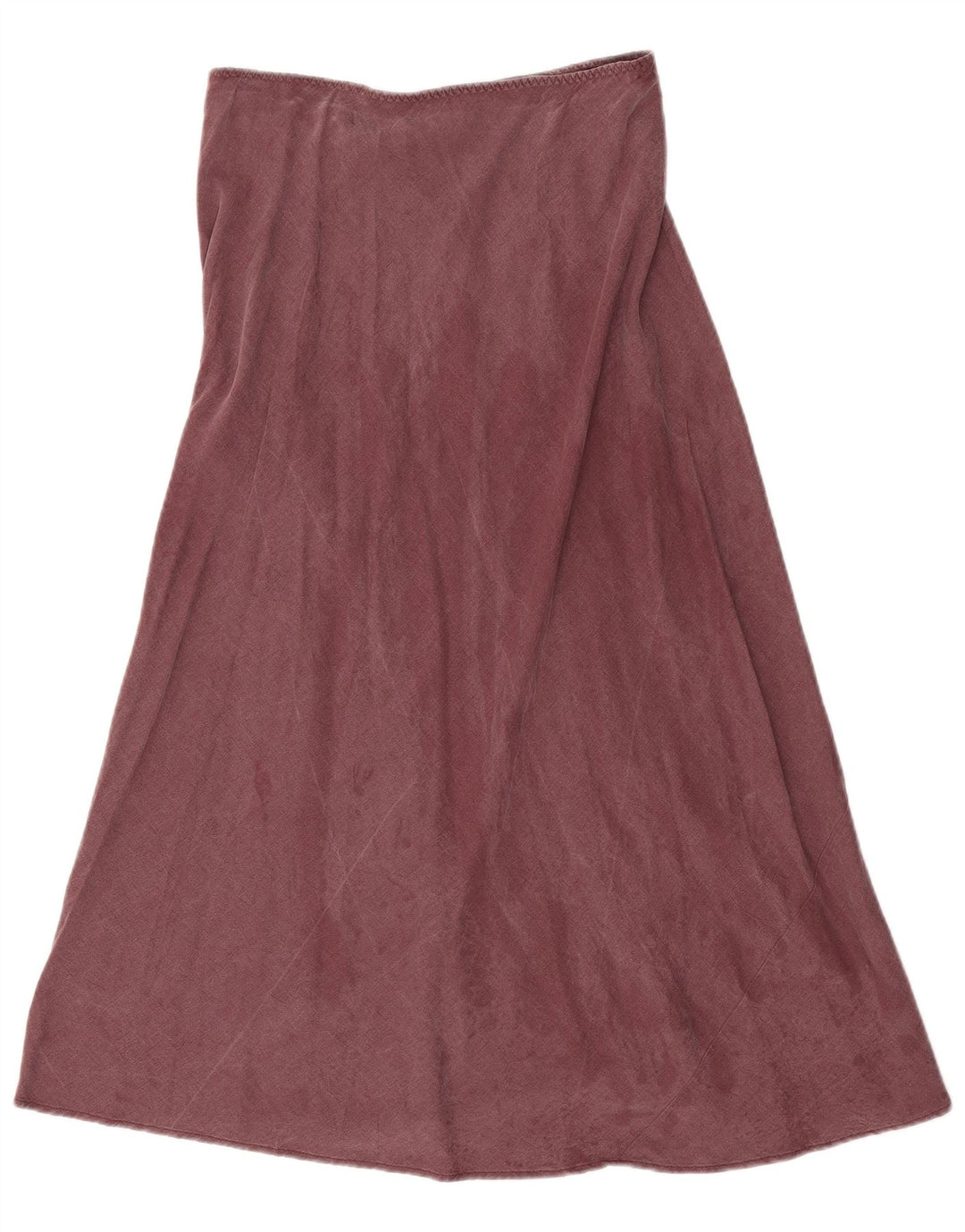 Gonna midi a vita alta da donna Zara W28 marrone medio