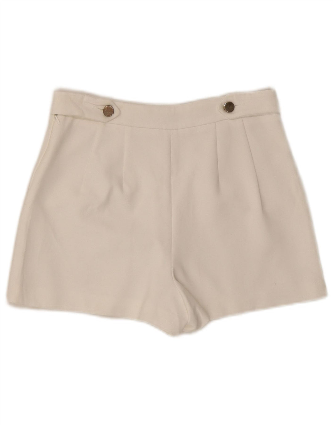 Pantaloni caldi a vita alta Trafaluc da donna Zara piccoli W26 poliestere bianco