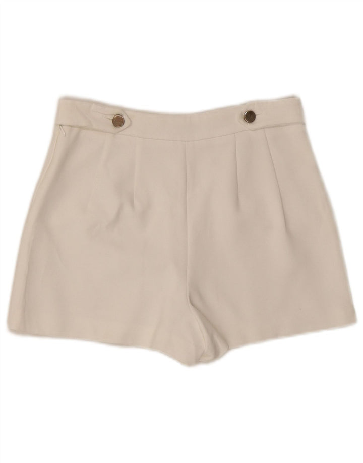 Pantaloni caldi a vita alta Trafaluc da donna Zara piccoli W26 poliestere bianco