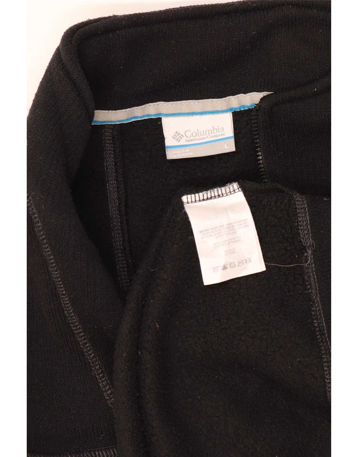 Maglione Columbia da uomo con zip e collo grande in poliestere nero