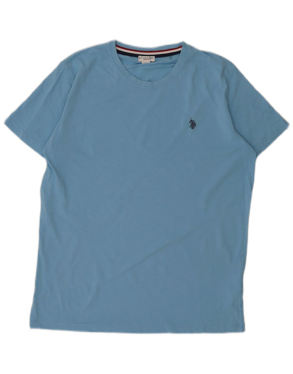 Polo Assn. T-shirt da uomo Top Large in cotone blu
