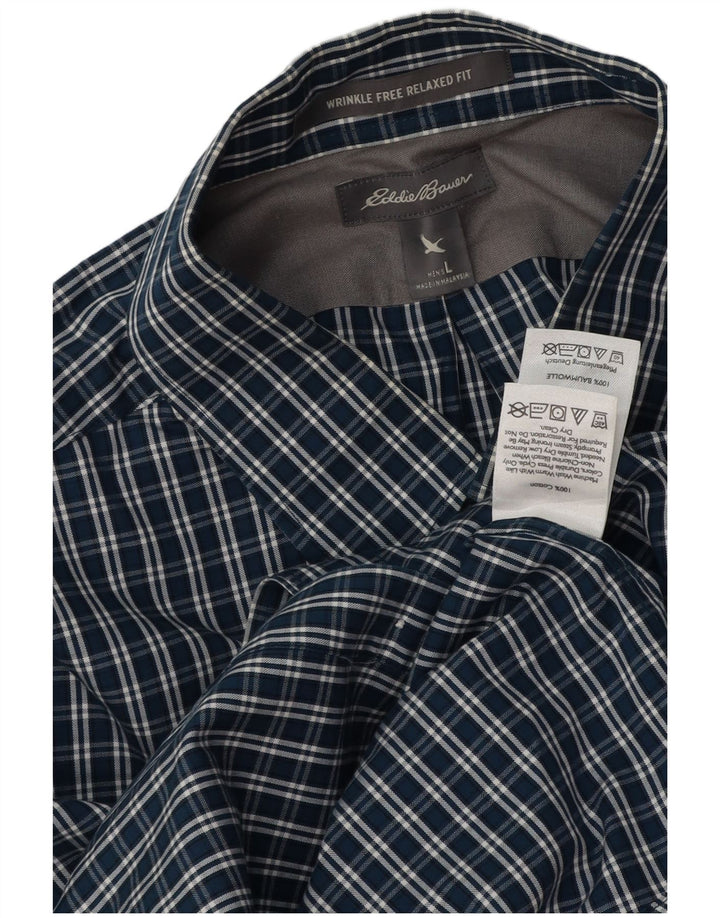 Camicia da uomo dalla vestibilità comoda Eddie Bauer, grande, in cotone blu navy