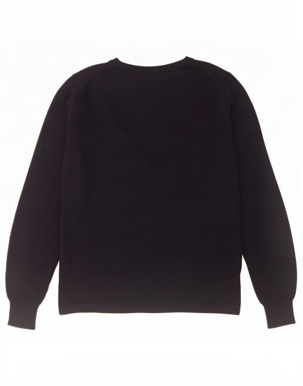 Maglione da donna con scollo a V La Martina UK 12 Lana medio blu navy