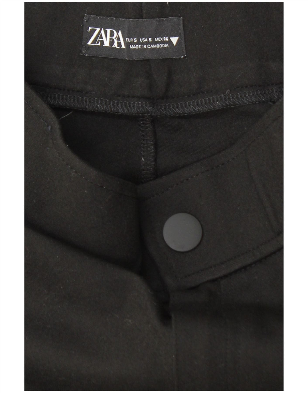 ZARA Womens Skinny Cropped Trousers Small W26 L25 Black