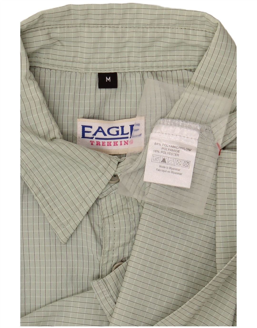 Camicia da uomo VINTAGE in poliammide a quadretti verde medio