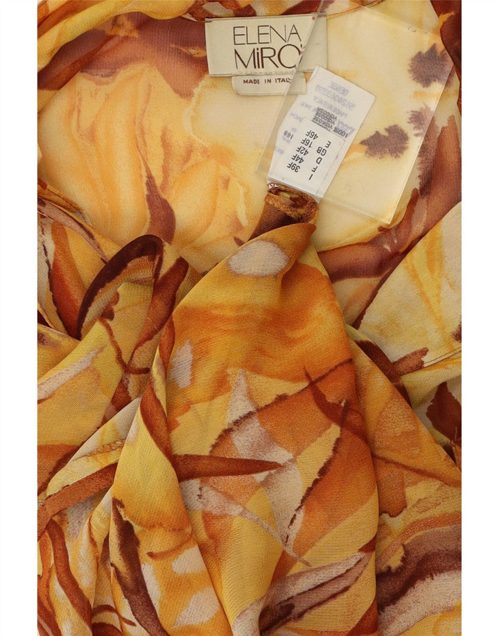 ELENA MIRO Womens Oversized See Through Shirt Blouse UK 16 Large  Yellow Vintage ELENA MIRO and Second-Hand ELENA MIRO from Messina Hembry 