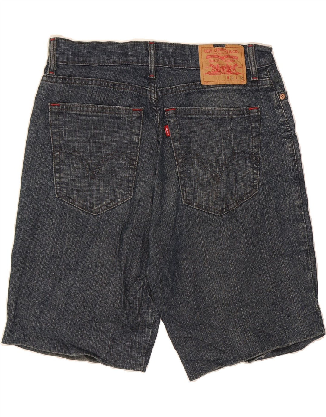 LEVI'S Womens Denim Shorts W30 Medium Navy Blue Vintage Levi's and Second-Hand Levi's from Messina Hembry 