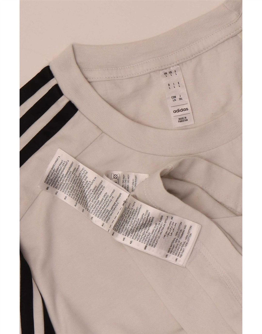 Maglietta Adidas da uomo Top Large in cotone bianco