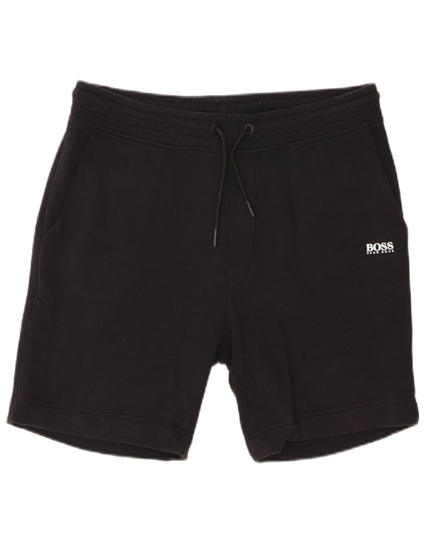 Pantaloncini sportivi da uomo Hugo Boss grandi in cotone nero