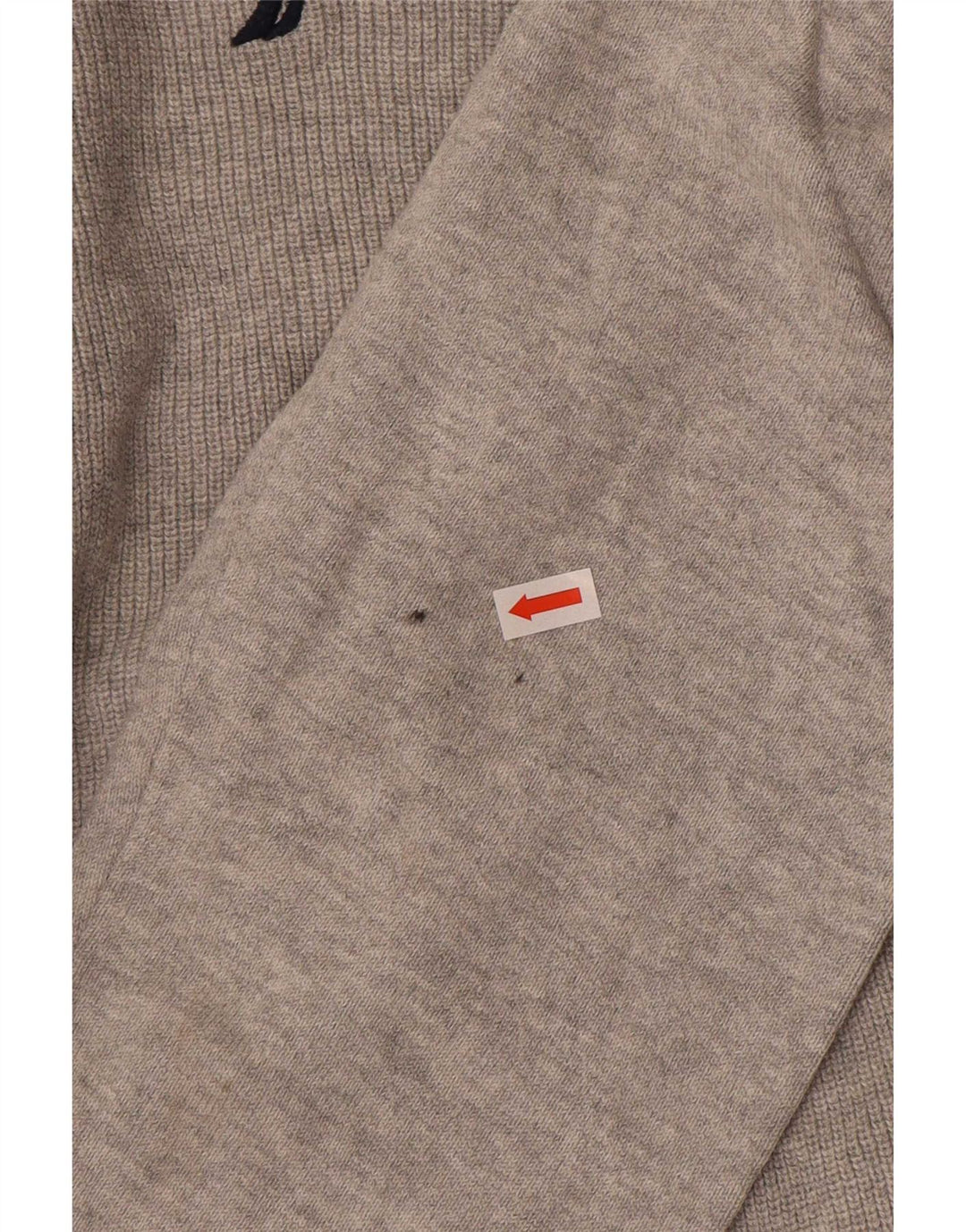 Maglione da uomo Nautica con zip e collo grande in cotone grigio
