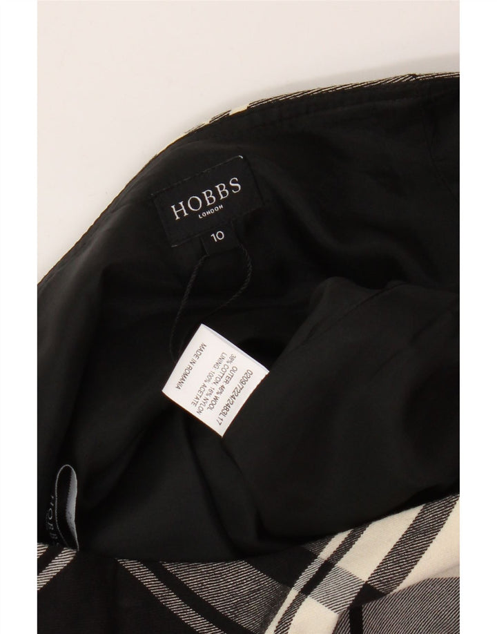 Minigonna da donna Hobbs UK 10 piccola W28 lana a quadri grigia