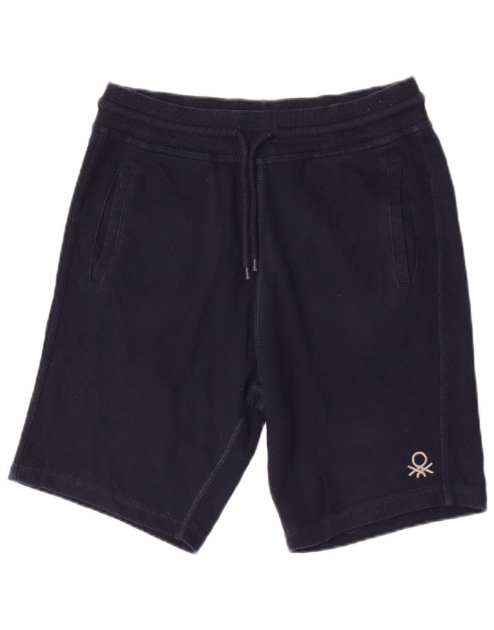 Pantaloncini sportivi da uomo Benetton medio cotone blu navy