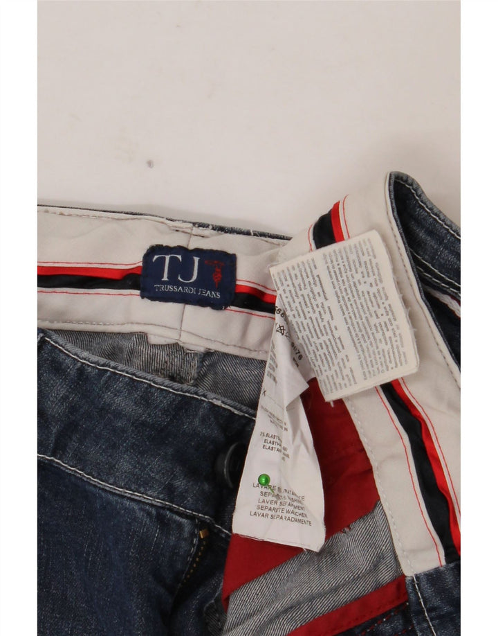 Jeans Capri Donna TRUSSARDI W30 L21 Blu Navy Cotone