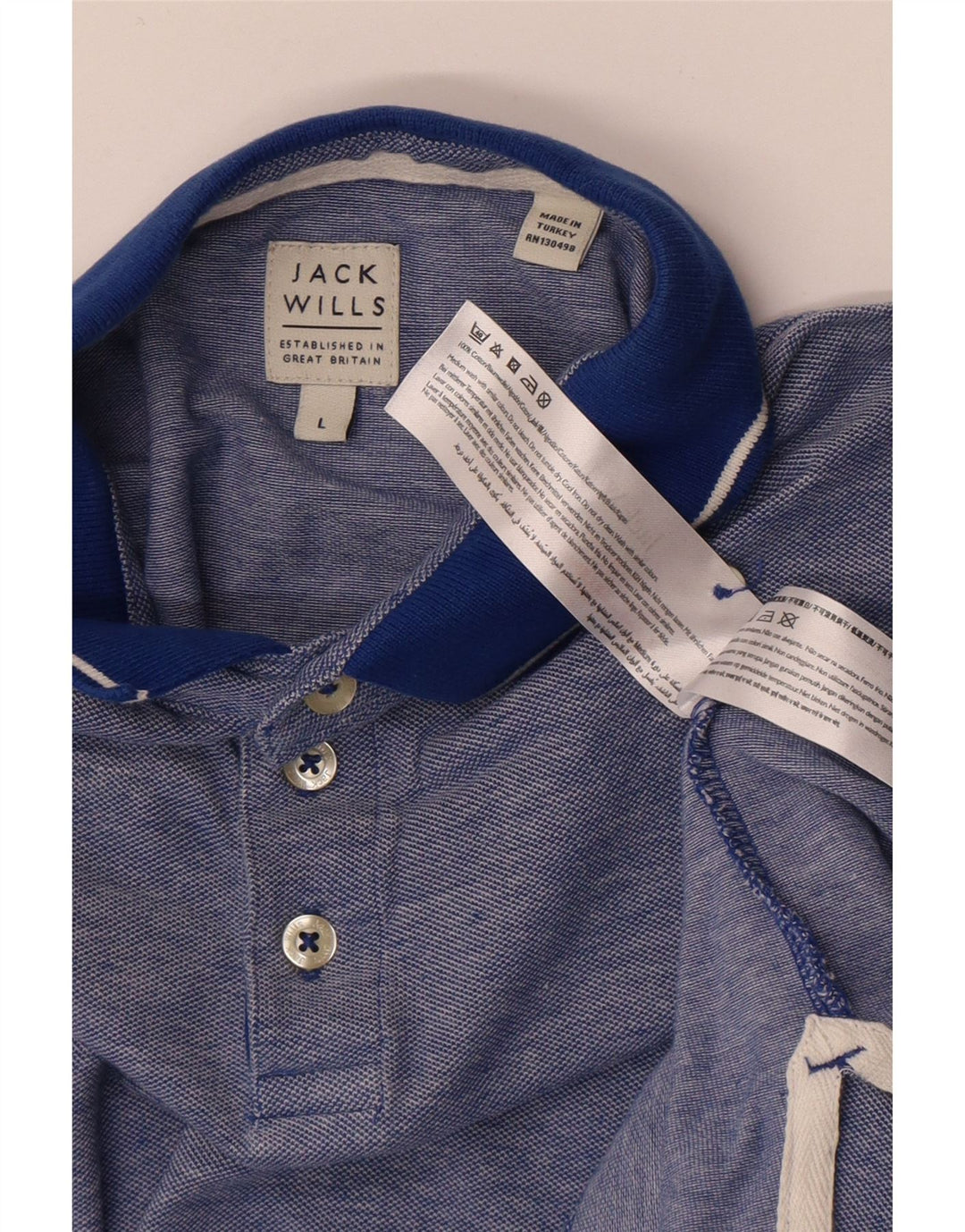 Polo da uomo Jack Wills grande in cotone blu