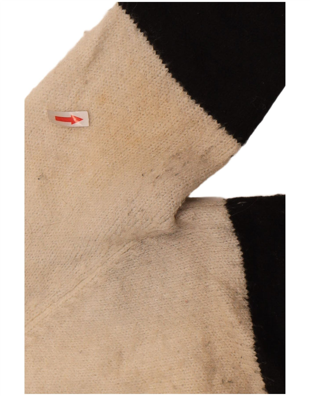 Maglione maglione girocollo da donna Zara UK 10 piccolo bianco color block
