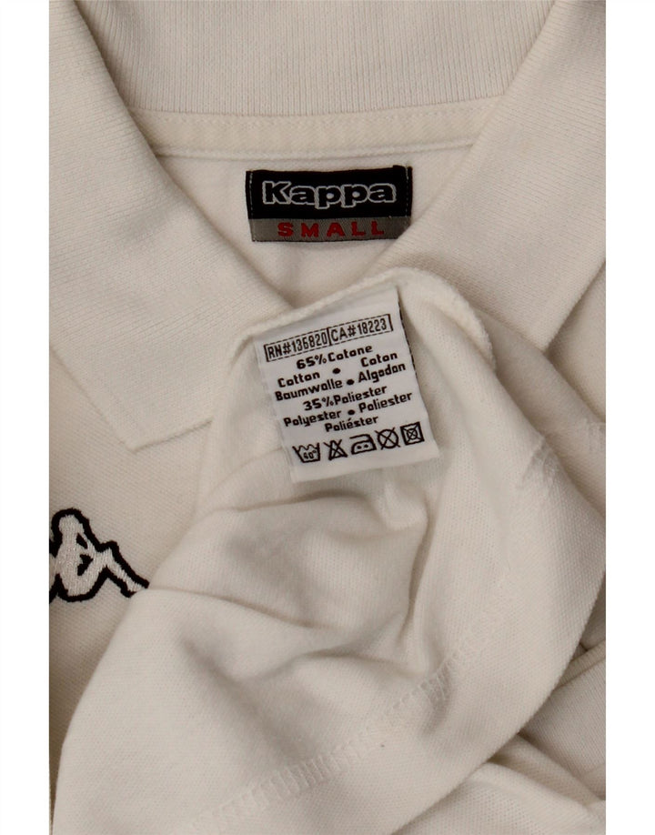 KAPPA Womens Polo Shirt UK 10 Small White Cotton Vintage Kappa and Second-Hand Kappa from Messina Hembry 