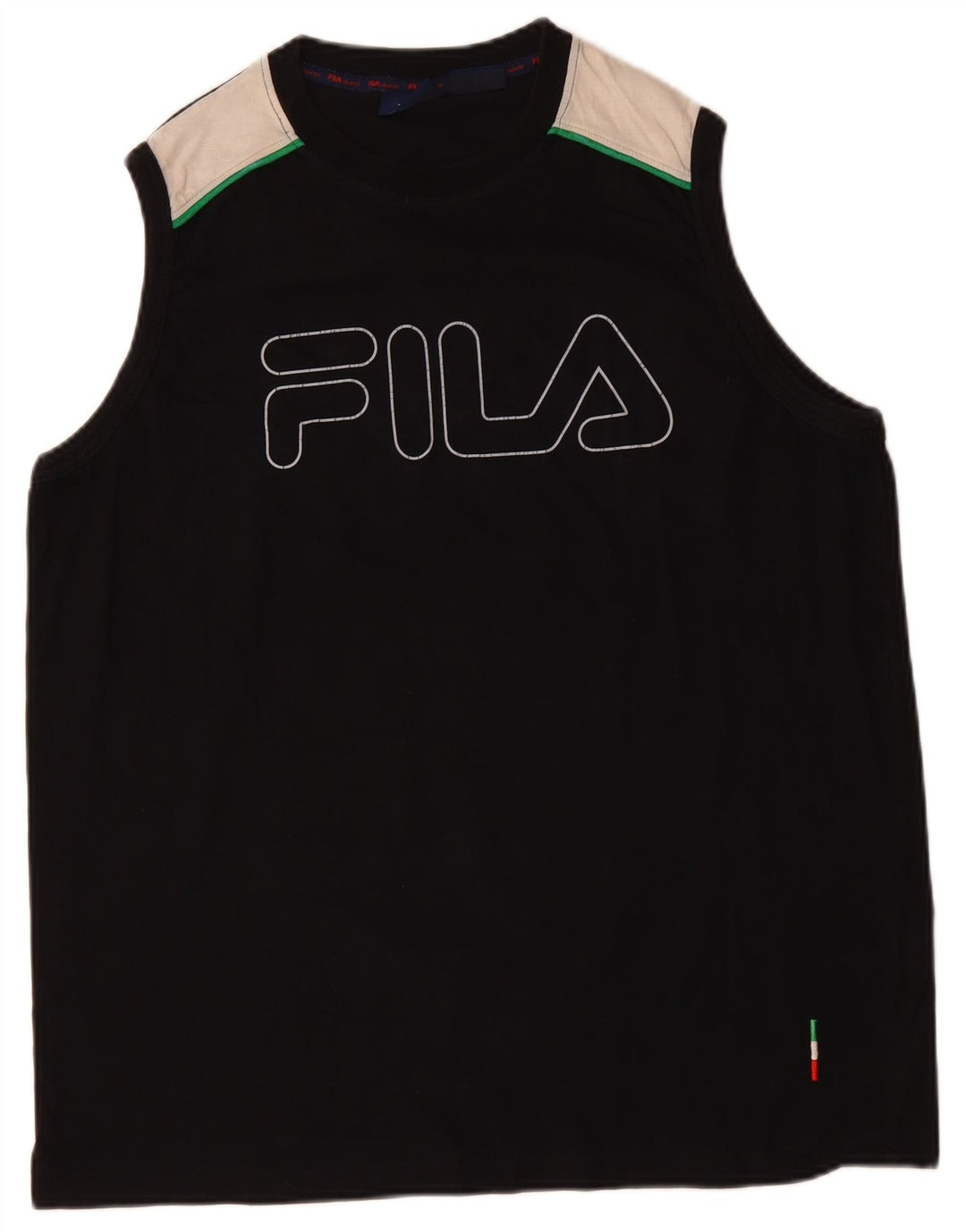 Canotta grafica da uomo FILA XL in cotone color block nero